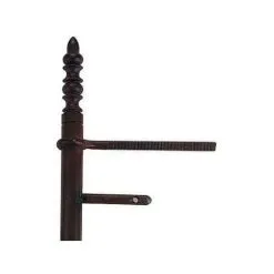 Fiche à Tourillons Fer Rouillé Ciré - Entraxe Goujon : 96 - Entraxe Lacets : 160 - Hauteur : 292 Mm - DUBOIS - Vendu à L'unité