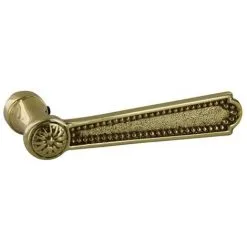 Béquille Simple Louis Xvi Carré 7 - Décor : Patiné - Longueur : 110 Mm - Matériau : Laiton Massif - Saillie : 46 Mm - DUBOIS - Saillie : 46 Mm