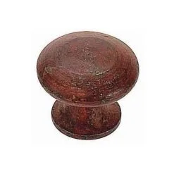 Bouton Fer Rouillé - Diamètre : 30 Mm - Hauteur : 24 Mm - Décor : Rouillé Ciré - DUBOIS - Vendu à L'unité