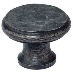 Bouton Fer Martelé - Diamètre : 30 Mm - Hauteur : 18 Mm - Décor : Antiquaire - DUBOIS - Vendu à L'unité