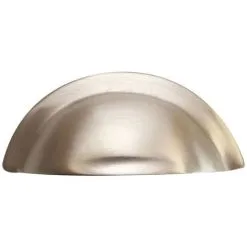 Poignée De Meuble Coquille épaisse En Laiton Nickel Mat - Décor : Nickel Mat - : - Entraxe : 64 Mm - Hauteur : 40 Mm - Longueur : 96 Mm - Profondeur : 18 Mm - DUBOIS - Longueur : 96 Mm