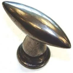 Bouton De Porte Olive En Fer - Dimensions : 41 X 13 - Hauteur : 35 Mm - Décor : Poli - DUBOIS - Vendu à L'unité