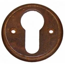 Rosace Lautrec Ø45 - Décor : Rouillé Ciré - Diamètre : 45 Mm - Entraxe De Fixation : 28 Mm - Matériau : Fer - Modèle : Clé I - DUBOIS - Matériau : Fer