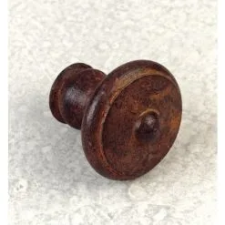 Bouton Rond Type Ancienne DUBOIS - Fer Rouillé Ciré - 98230