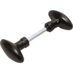 Bouton Double Ovoide Dubois Industries - Carré 6 Mm - Noir