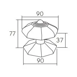 Pommeau Chaînette Octogonal DUBOIS SAS - 6200 - Laiton Patiné - 367117