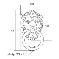 Heurtoir Tête De Lion 5800 DUBOIS Laiton Poli - 362112