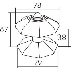 Pommeau Fixe Fleur 6400 DUBOIS - Laiton Poli - 362115