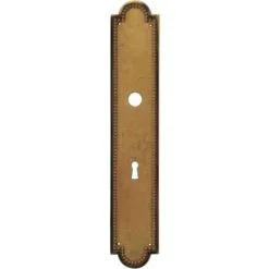 Plaque Simple Louis XVI DUBOIS SAS - A Perle - WC - 16105 - Laiton Patiné - 716108